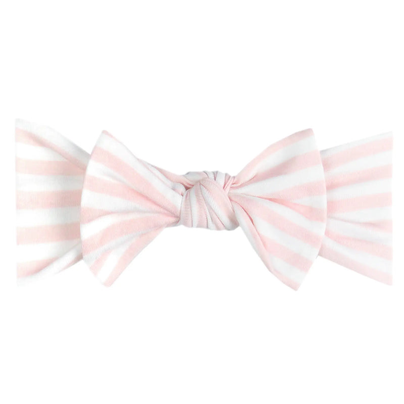 Copper Pearl Knit Headband Bow (Assorted Prints)