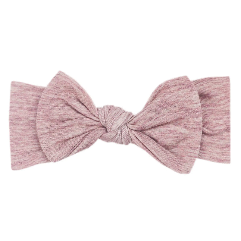 Copper Pearl Knit Headband Bow (Assorted Prints)