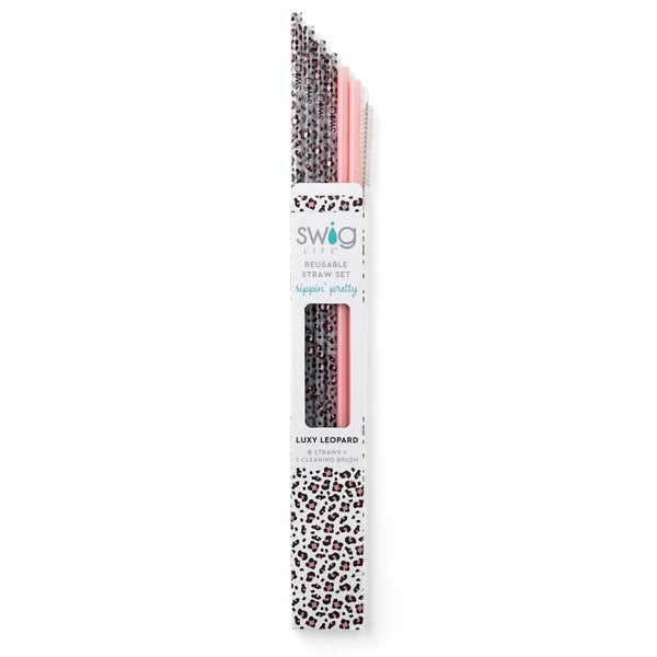  Swig Life Tall Straw Set + Cleaning Brush, Each Straw