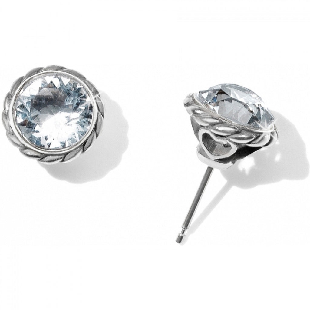 Brighton Iris Stud Earrings - Clear