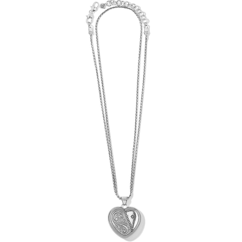 Brighton Essex Heart Convertible Double Locket Necklace