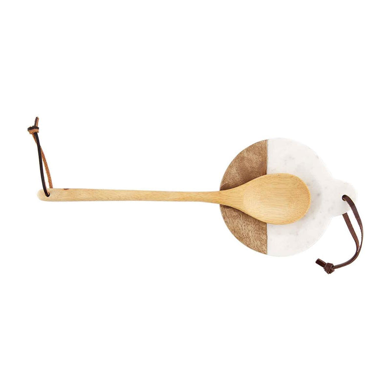 Mud Pie Marble Wood Spoon Rest