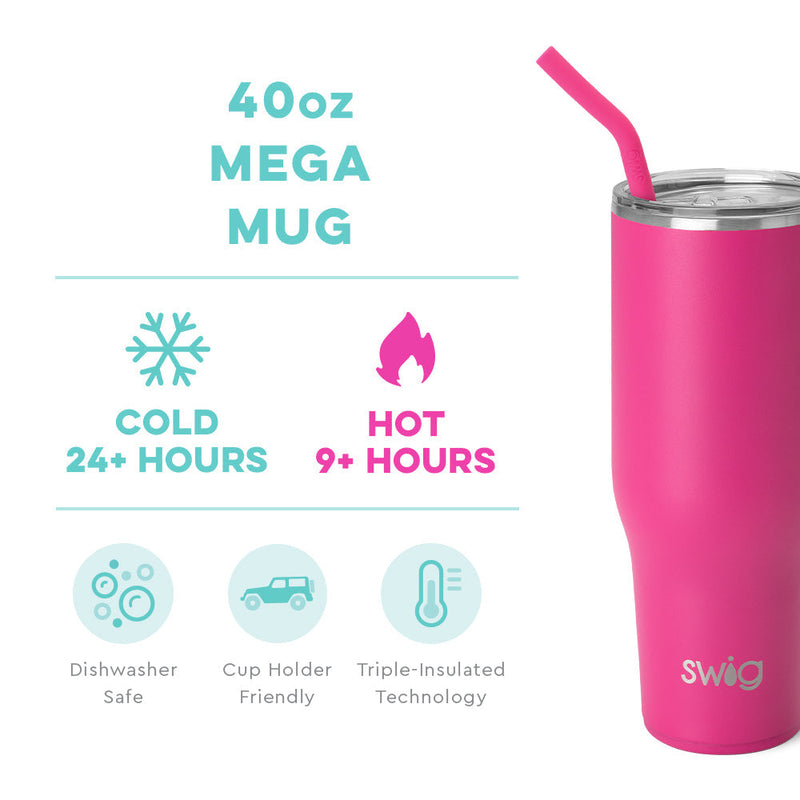 Swig Life Hot Pink Mega Mug (40oz)