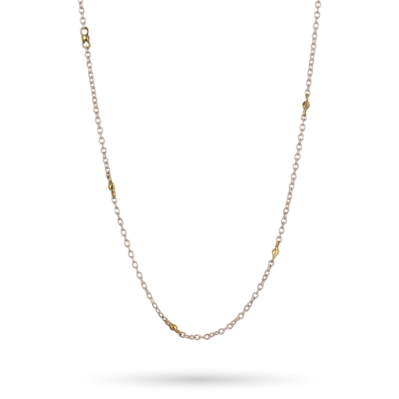 Waxing Poetic Thin Cable with Brass Beads Chain - 24”