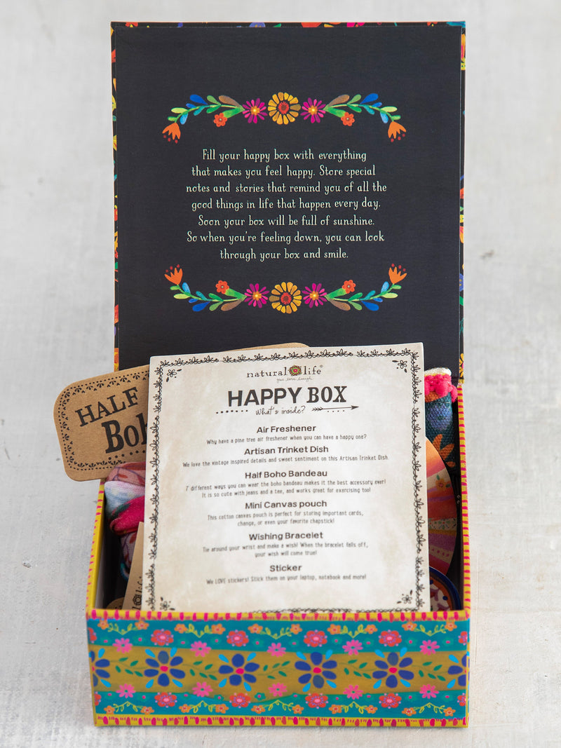 Natural Life Happy Box® Black Colorful Happy Box Gift Set