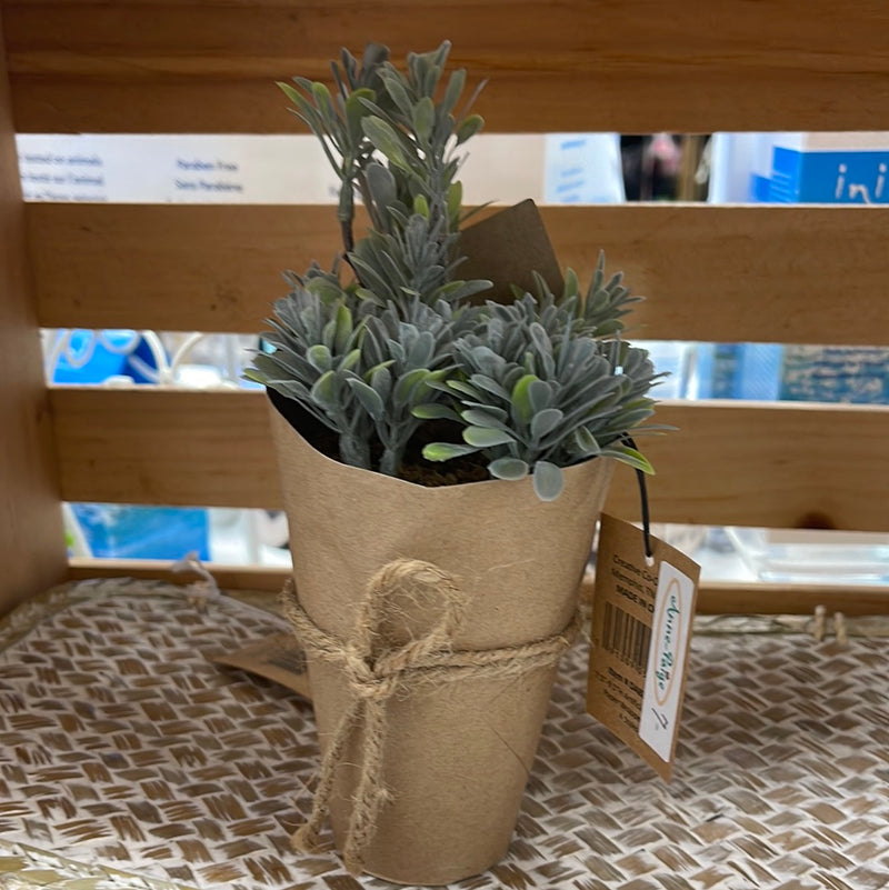 Creative Co-Op Paper Wrapped Artificial Potted Plant