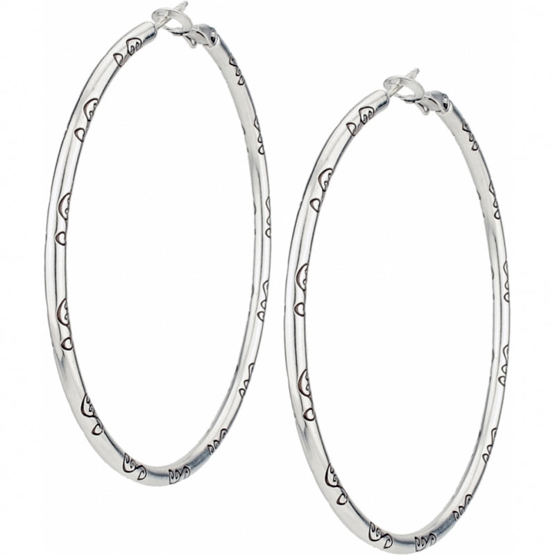 Brighton Grande Hoop Charm Earrings