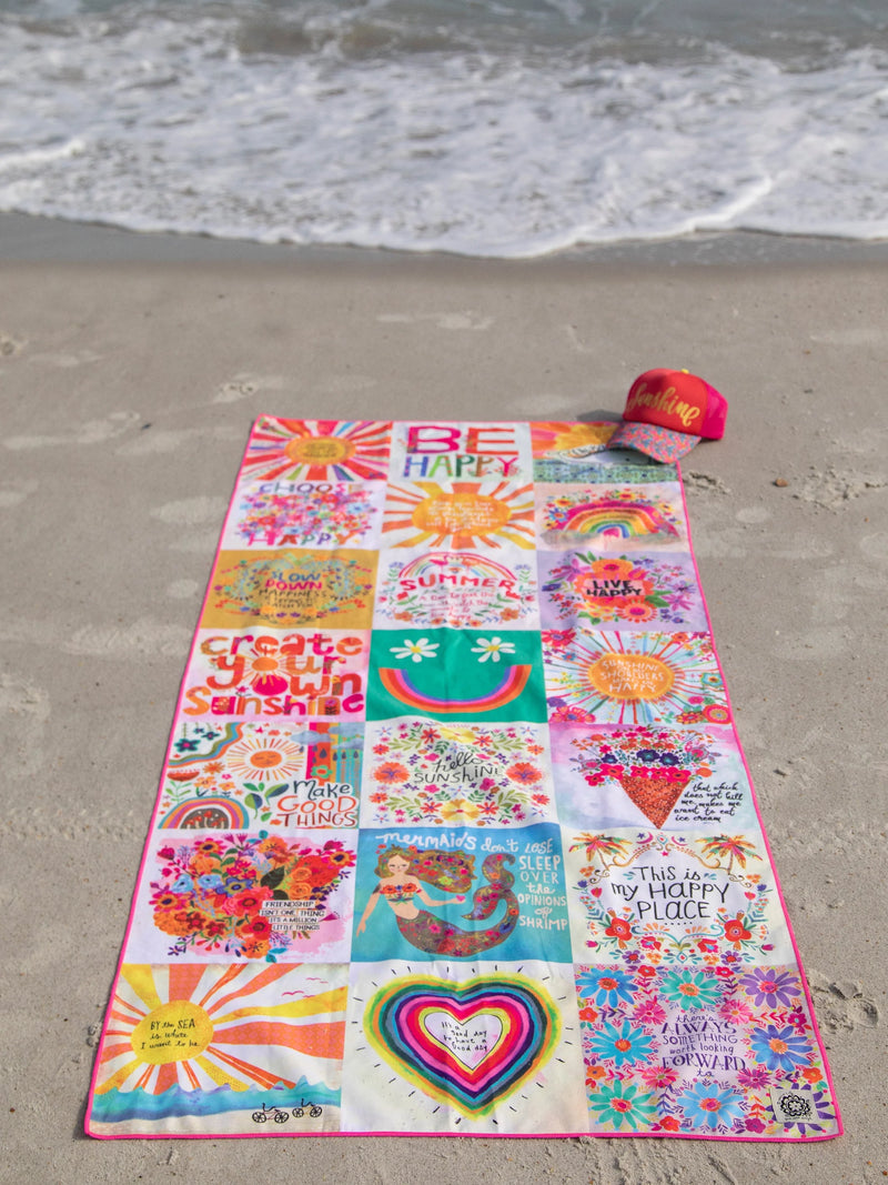 Natural Life - Microfiber Beach Yoga Towel - Summer Chirp