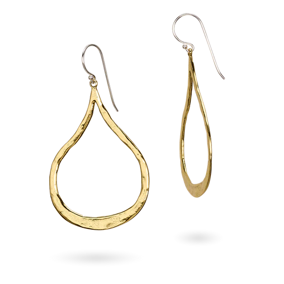 Waxing Poetic Swoon Earrings - Ceramic Coated Brass
