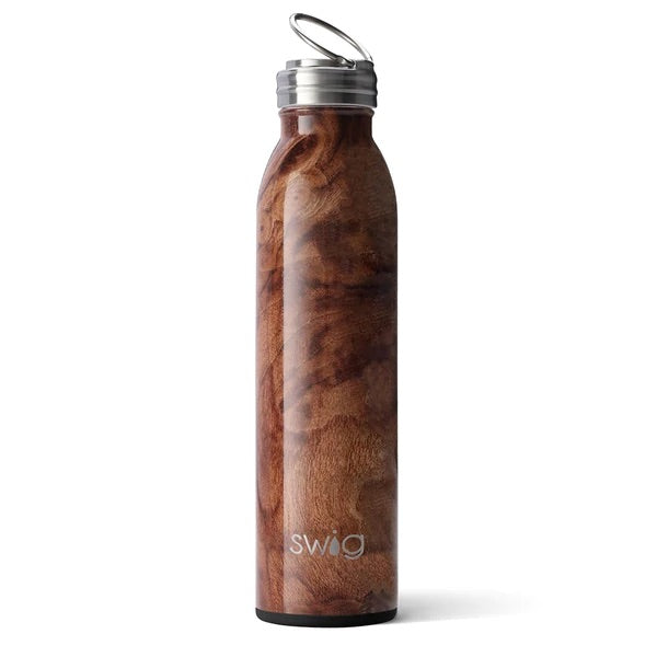 Swig Life 20oz Flip + Sip Bottle | Insulated Stainless Steel Water Bottle  with Straw | Black