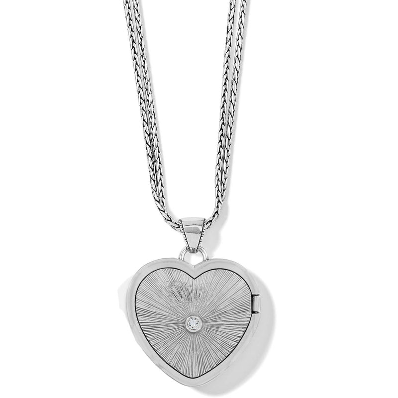 Brighton Essex Heart Convertible Double Locket Necklace