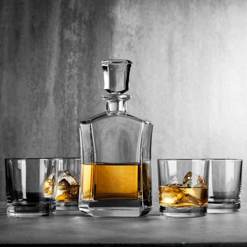 Home Essentials - OTR 5 piece Whiskey Decanter Set