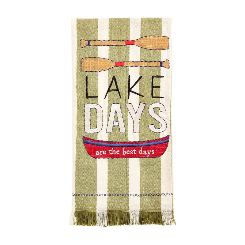 Mud Pie LAKE APPLIQUE TOWELS