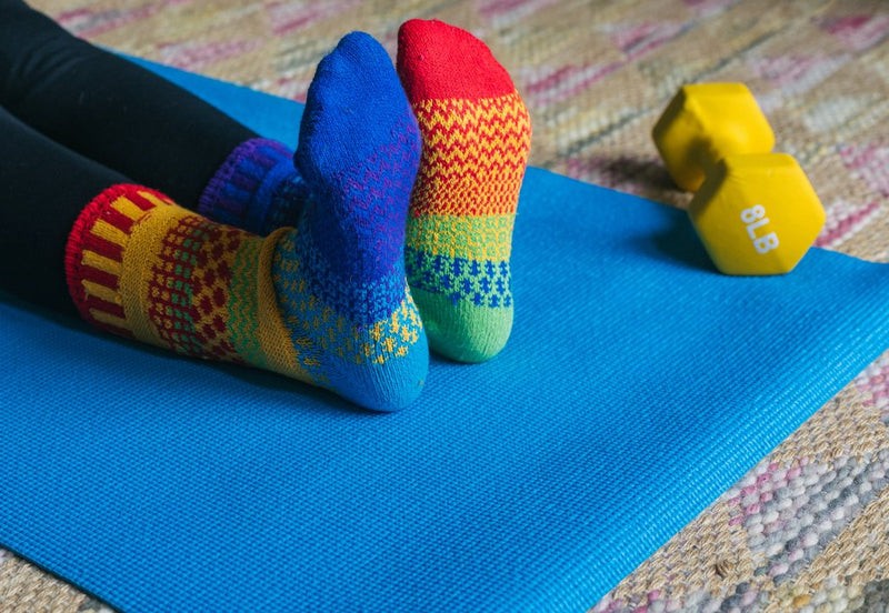 Solmate Socks - Rainbow Crew Cotton Socks