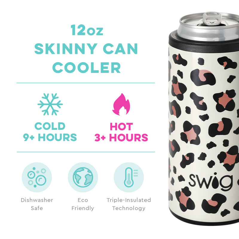 Swig Life Luxy Leopard Skinny Can Cooler (12oz)