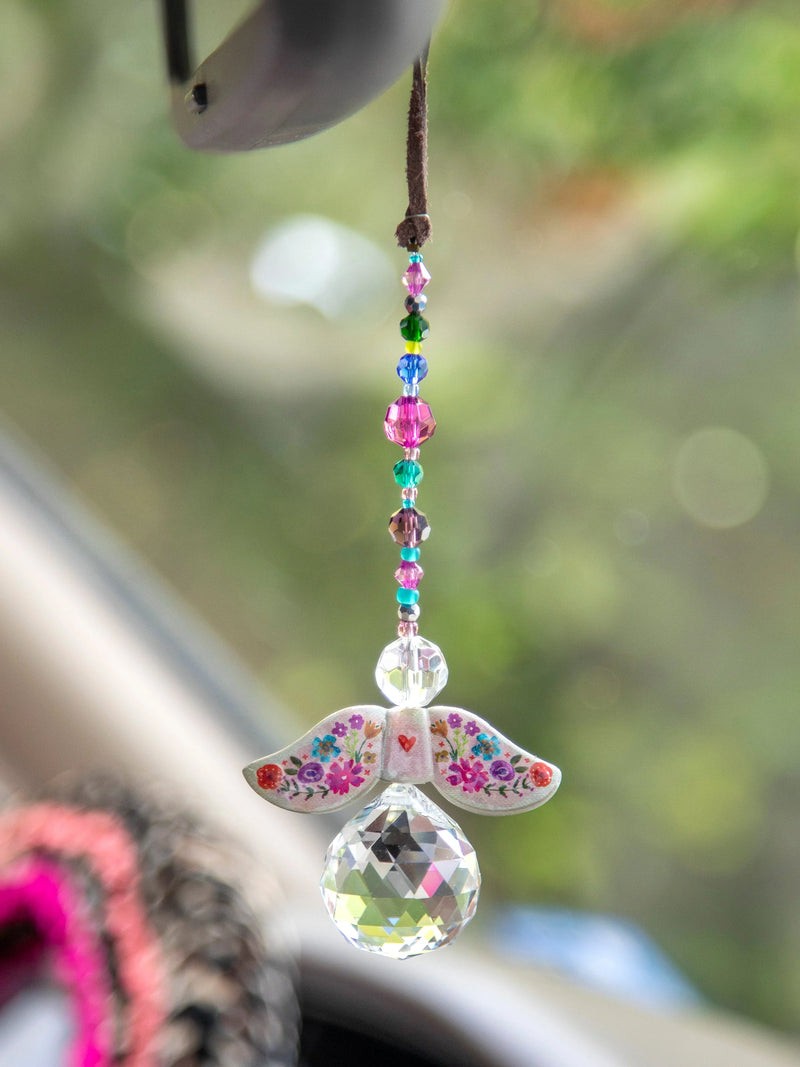 Natural Life Angel Crystal Sun Catcher - Multicolored