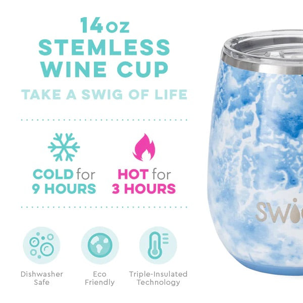 Swig Life Sea Spray Stemless Wine Cup (14oz)