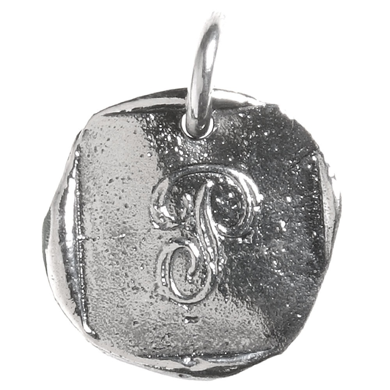 Waxing Poetic Baby Insignia Initial Charm- Silver