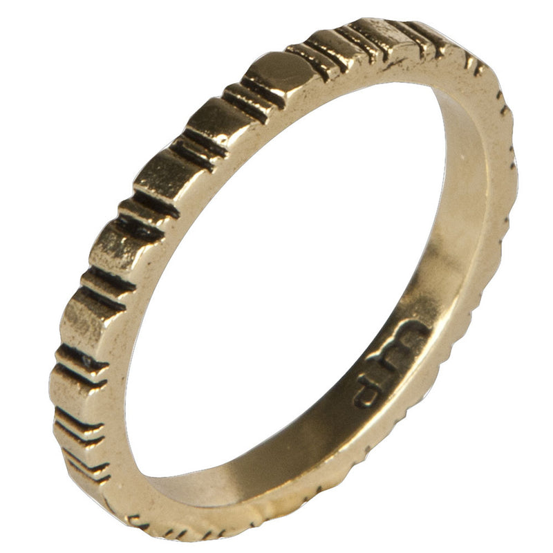 Waxing Poetic Textured Stack Ring #14 Brass