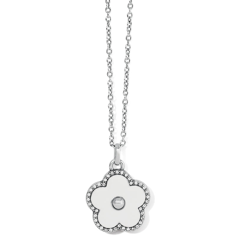 Brighton Dazzling Love White Flower Necklace