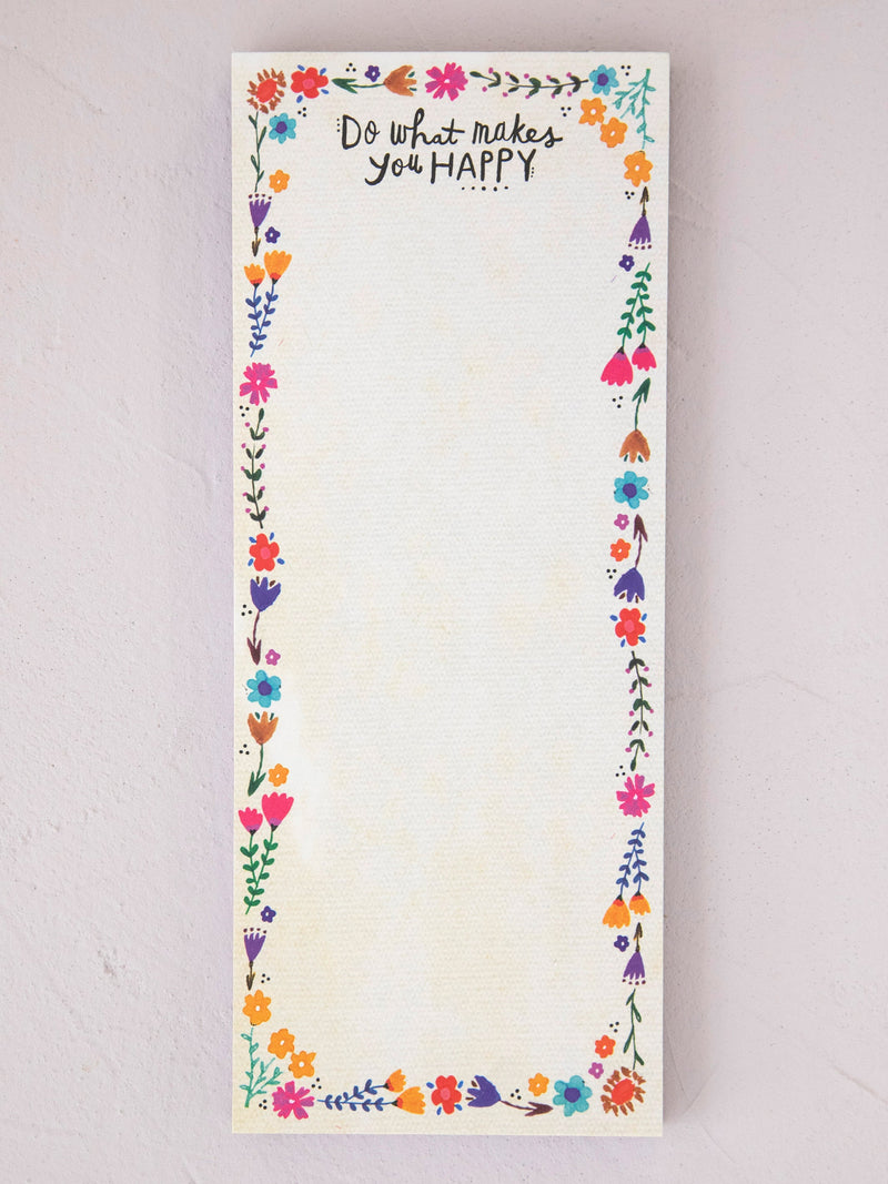 Natural Life Memo Notepad - Makes You Happy