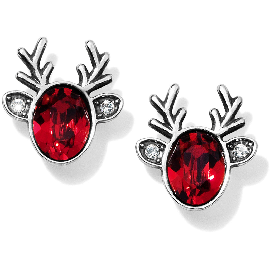 Brighton Reindeer Glitz Red Mini Post Earrings