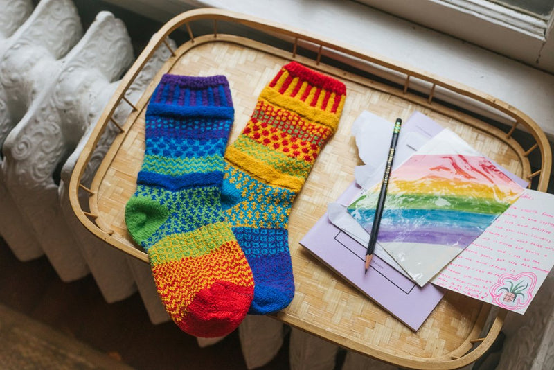 Solmate Socks - Rainbow Crew Cotton Socks