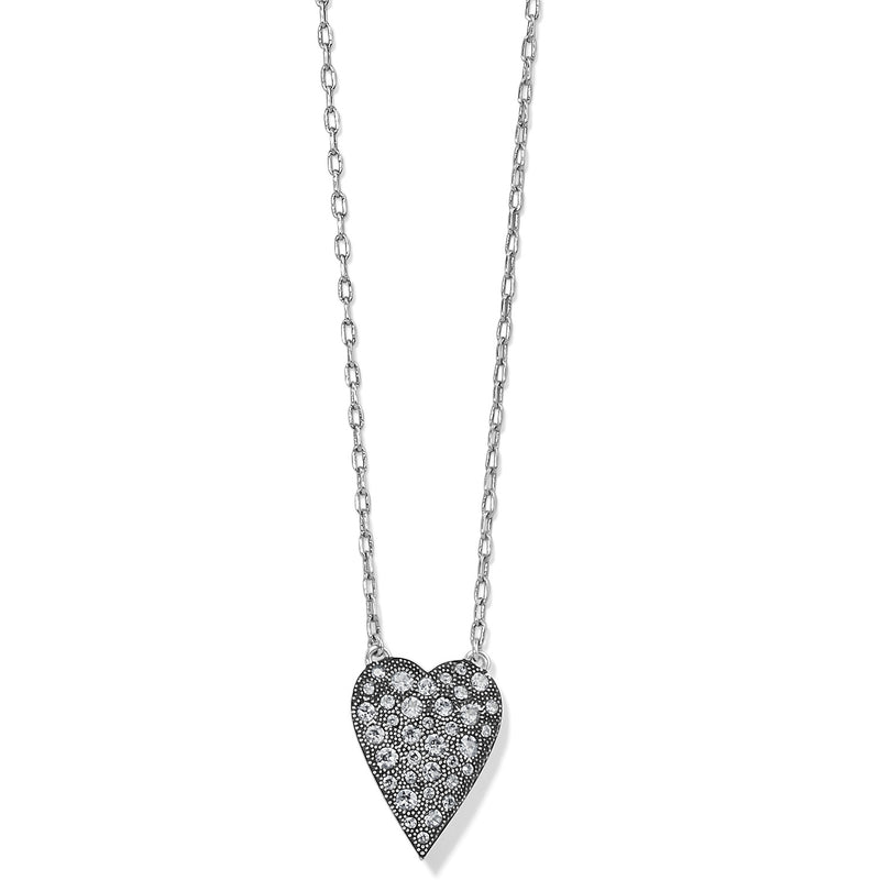 Brighton silver tone filligree heart necklace | Coeur de la femme
