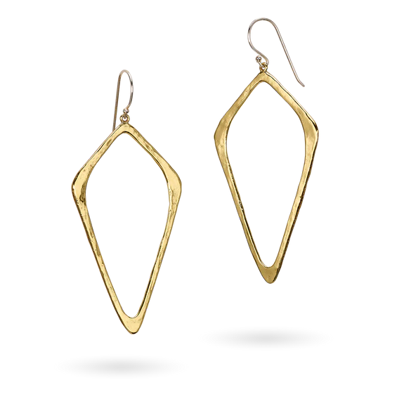 Waxing Poetic Hightail Earrings - Ceramic Coated Brass
