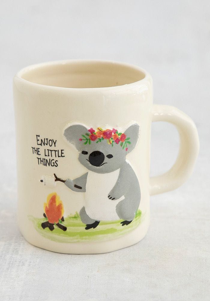 Natural Life Embossed Koala Mug